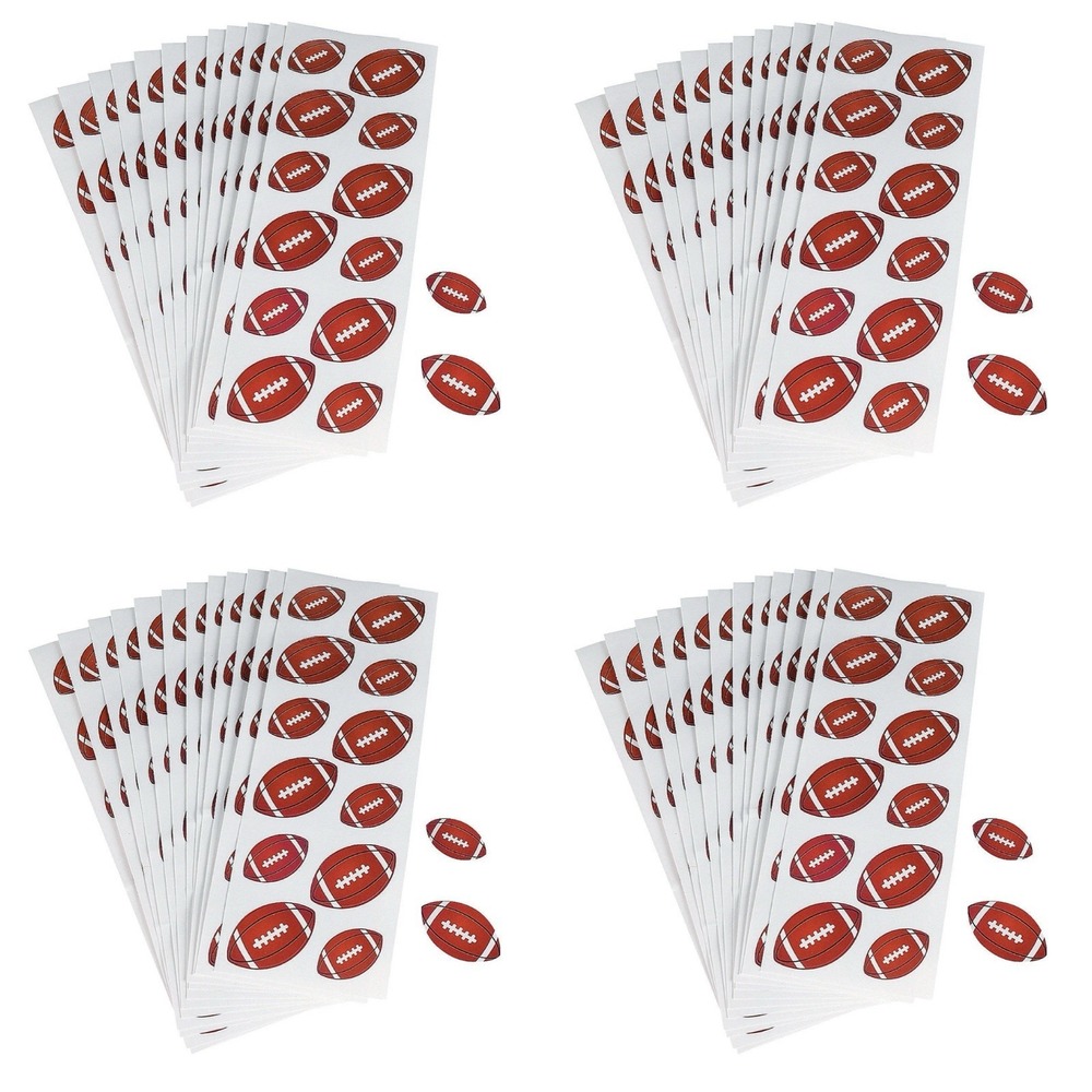 48 Sheets 12 Football‎ Stickers Stationery Party Supply Birthday Supplies